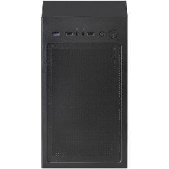  Корпус ExeGate EVO-8243-NPX600 EX293018RUS Miditower (ATX, БП 600NPX с вент 12 см, 2*USB+1*USB3.0, черный, 3 вент. с RGB подсветкой) 
