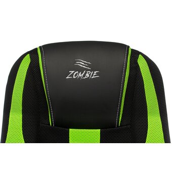  Кресло Zombie 9 Green текстиль/эко.кожа черный/салатовый 