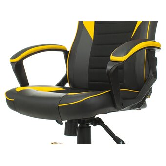  Кресло Zombie Game 16 Yell текстиль/эко.кожа черный/желтый 