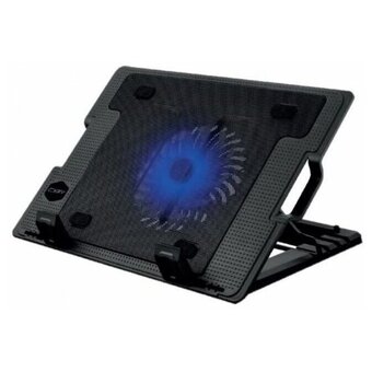  Подставка для ноутбука CBR CLP 15202, 15,6", 370x265x33 мм, с охлаждением, 2xUSB, вентилятор 125 мм, 20 CFM, LED-подсветка, металл/пластик 