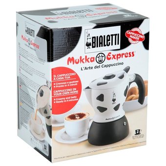  Кофеварка Bialetti Mukka 0.22л алюминий черный (0003418EXPMR) 
