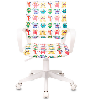  Кресло Бюрократ Burokids 1 W (Burokids 1 W-Monster) белый монстры 