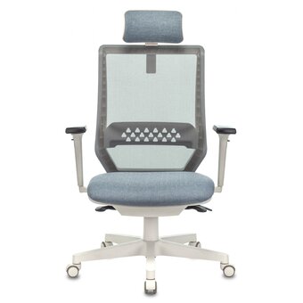  Кресло Бюрократ Expert 38-405 (Expert White Blue) сетка/ткань серый сиденье голубой 