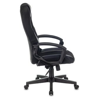  Кресло Zombie 9 Black текстиль/эко.кожа черный/серый 