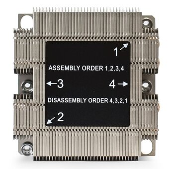  Радиатор ExeGate ESNK-P0068P.2U.3647.Cu EX293448RUS (Al+Cu, 2U, 4 тепл. трубки, LGA3647, TDP 205W, 390г, на винтах, с термопастой) 