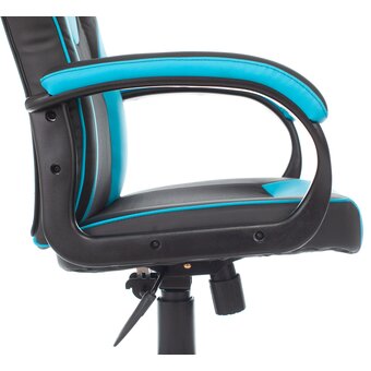  Кресло Zombie Game 17 Blue текстиль/эко.кожа черный/синий 