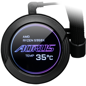  Жидкостная система охлаждения Gigabyte Aorus Waterforce X 240 (GP-AORUS WATERFORCE X 240), 2 x 120mm ARGB Fan, RTL 