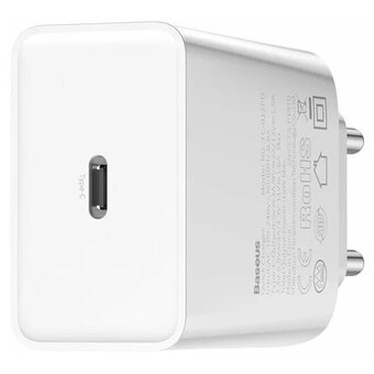  СЗУ BASEUS Speed Mini (CCFS-SN02) USB-C, 3A, 20W ( белый) 
