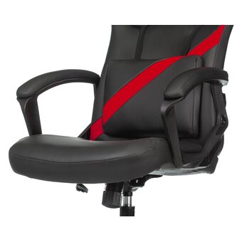  Кресло Zombie Driver Red эко.кожа черный/красный 