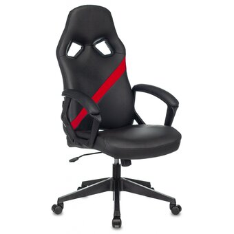  Кресло Zombie Driver Red эко.кожа черный/красный 