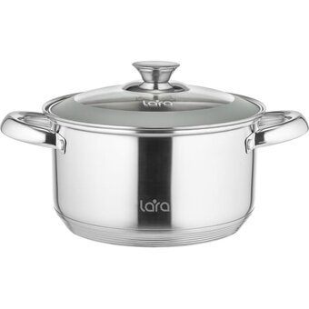  Кастрюля LARA Чикаго LR02-775 нерж 5.9л 