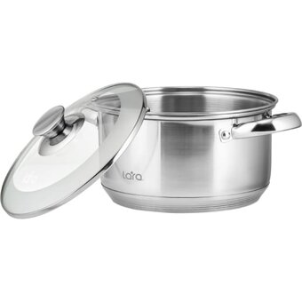  Кастрюля LARA Чикаго LR02-775 нерж 5.9л 