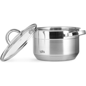  Кастрюля LARA Aurora LR02-403 нерж 4.8л 