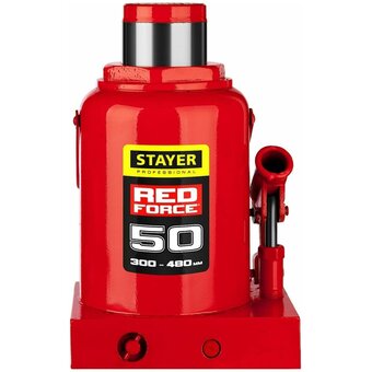 Домкрат STAYER Red Force (43160-5 z01) 5т 216-413 мм бутылочный гидравлический 