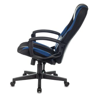  Кресло Zombie 9 Blue текстиль/эко.кожа черный/синий 