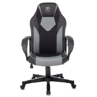  Кресло Zombie Game 17 Grey текстиль/эко.кожа черный/серый 