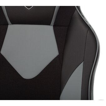  Кресло Zombie Game 17 Grey текстиль/эко.кожа черный/серый 