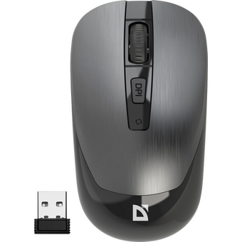  Мышь Defender Wave MM-995 (52993) оптическая, беспроводная USB, серебристый 