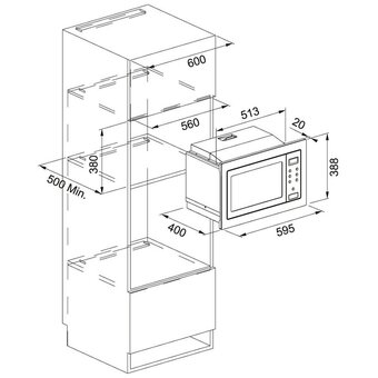  Встраиваемая микроволновая печь FRANKE FSM 25 MW XS 131.0627.471 