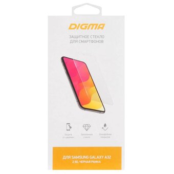  Защитное стекло Digma (DGG2SAA32A) для Samsung Galaxy A32 2.5D 1шт. 