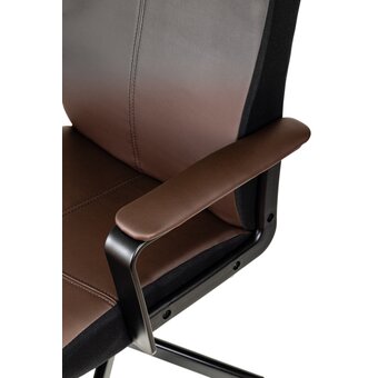  Кресло Бюрократ Dominus-BR искусств. кожа коричневый/черный 