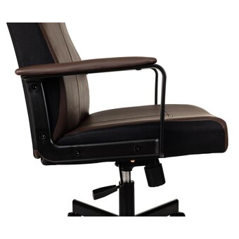  Кресло Бюрократ Dominus-BR искусств. кожа коричневый/черный 