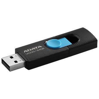  USB-флешка A-DATA 64GB UV220 (AUV220-64G-RBKBL) черный/голубой 