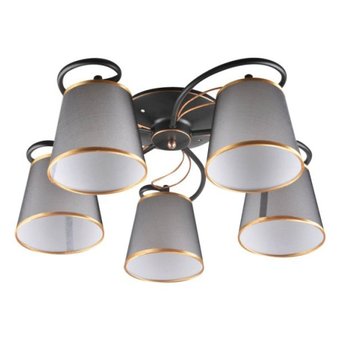  Люстра Hiper H055-5 черная/бронза 