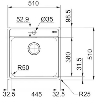  Мойка FRANKE BCX 610-51 TL 101.0689.942 нерж полир 