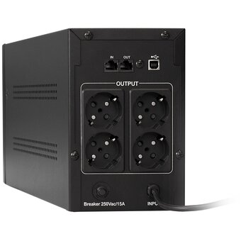  ИБП ExeGate SpecialPro UNB-2000.LED.AVR.EURO.RJ (EP285516RUS) 2000VA/1200W Black 
