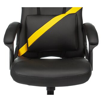  Кресло Zombie DRIVER Yel эко.кожа черный/желтый 