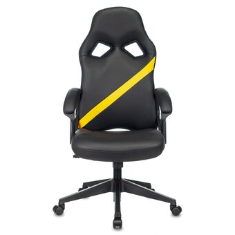  Кресло Zombie DRIVER Yel эко.кожа черный/желтый 