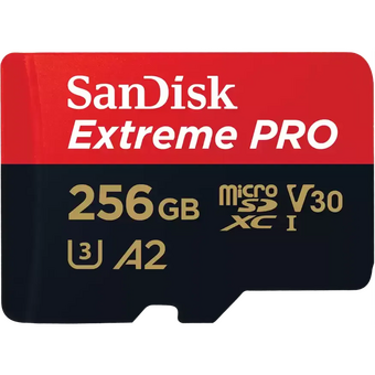  Карта памяти SanDisk (SDSQXCD-256G-GN6MA) 256GB microSDXC Class 10 UHS-I U3 A2 C10 V30 Extreme Pro (SD адаптер) 200MB/s 