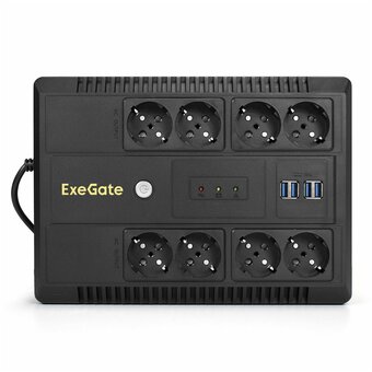  ИБП ExeGate Neo NNB-800.LED.AVR.8SH.CH (EX293854RUS) 800VA/480W Black 