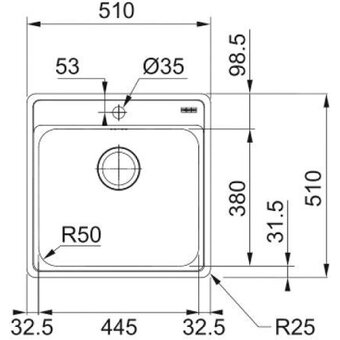 Мойка FRANKE BCX 210-51 TL 127.0688.779 нерж полир 