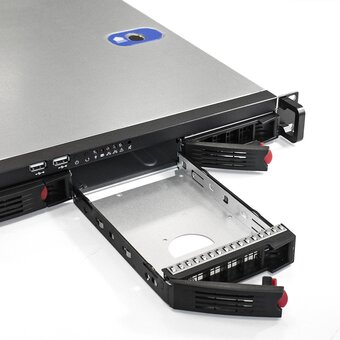  Корпус Exegate Pro 1U660-HS04 EX265517RUS RM 19", высота 1U, глубина 660, БП 300DS, 4xHotSwap, USB 