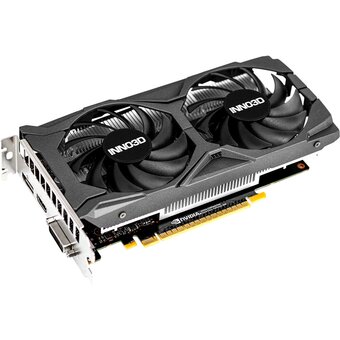  Видеокарта INNO3D nVidia GTX 1650 GDDR6 Twin X2 OC V2 (N16502-04D6X-1720VA30) 4GB, 128bit, GDDR6, HDMI, DP x2 