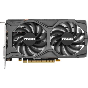  Видеокарта INNO3D nVidia GTX 1650 GDDR6 Twin X2 OC V2 (N16502-04D6X-1720VA30) 4GB, 128bit, GDDR6, HDMI, DP x2 