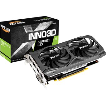  Видеокарта INNO3D nVidia GTX 1650 GDDR6 Twin X2 OC V2 (N16502-04D6X-1720VA30) 4GB, 128bit, GDDR6, HDMI, DP x2 