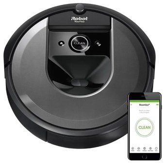  Робот-пылесос IRobot Roomba i7+ Plus для сухой уборки, черный 