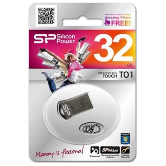 USB-флешка Silicon Power SP032GBUF2T01V1K 32GB Touch T01 Черный 