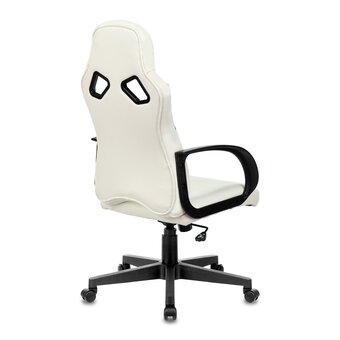  Кресло Zombie Runner White искусств. кожа белый/голубой 