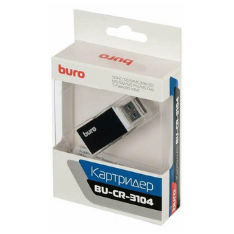 Кардридер Buro (BU-CR-3104) USB2.0 черный 