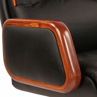  Кресло Chairman 417 (6082581) кожа черный 