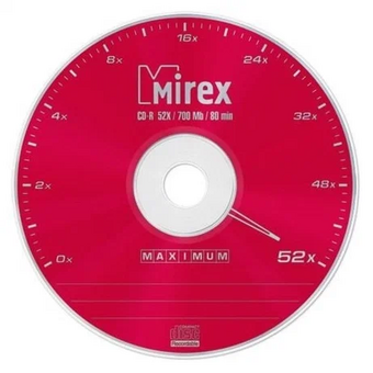  Диск CD-R Mirex (UL120052A8C) 700 Mb, 52х, Maximum, Бум. конверт (1), (1/600) 