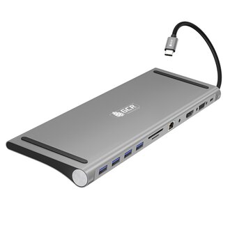  Док-станция Greenconnect GCR 11in1 Multiport Aluminum (GCR-54220) Type C 3.1/USB 3.0 + 3 x 2.0 PD HDMI/VGA/SD/MicroSD audio 3.5mm jack 