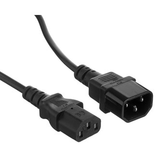 Кабель монитор - компьютер (UPS- устройство) ExeGate Power EC-10P EP280633RUS (IEC 320 C13- C14, VDE-250V-3*0.75mm2, медь, черный, 10A, 10м) 