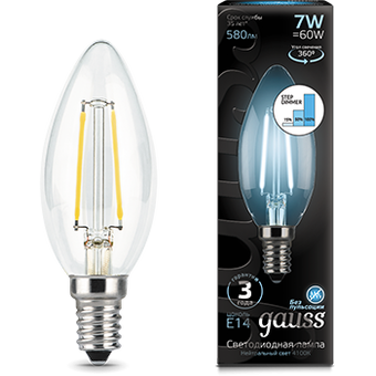  Лампочка Gauss 103801207-S Filament Свеча E14 