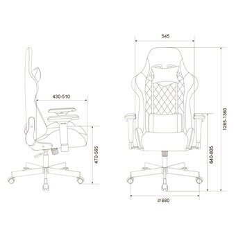  Кресло Zombie Viking 7 Knight GR Fabric Loft текстиль/эко.кожа серый 
