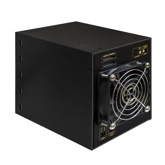  Корзина для HDD ExeGate HS535-12G EX289284RUS (универсальная, на 5*3,5" SATA3/12G SAS HDD, занимает 3*5,25" отсека, RTL) 